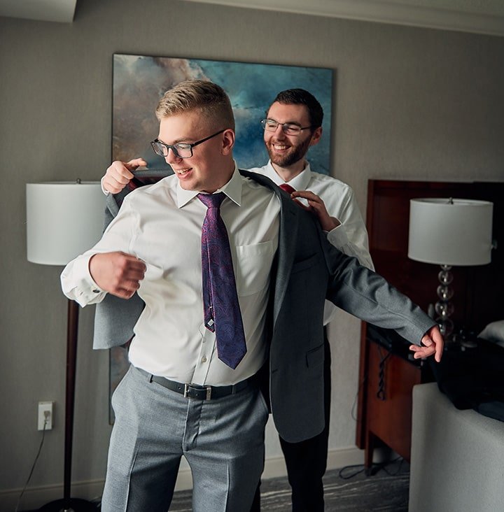 Halifax Marriott Harbourfront Hotel. Alexis and Logan Wedding. Getting Ready Photos. CreativeAlex Photography. Wedding photographers in Halifax