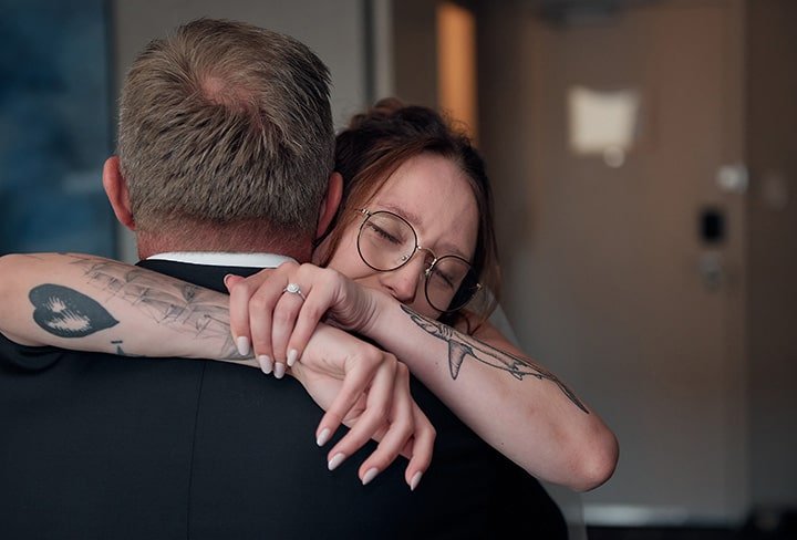 Halifax Marriott Harbourfront Hotel. Alexis and Logan Wedding. First Look. CreativeAlex Photography. Wedding photographers in Halifax