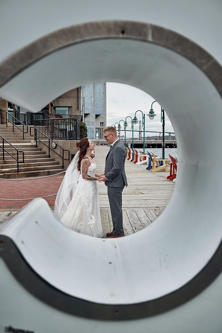 Alexis and Logan Wedding. Halifax Waterfront. CreativeAlex Photography. Wedding photographers in Halifax
